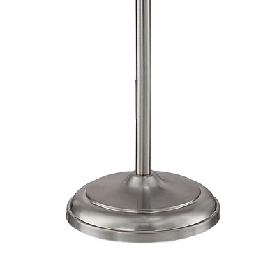 360 Lighting Maddox Modern Torchiere Floor Lamp 71" Tall Satin Nickel Silver Metal Alabaster Glass Shade For Living Room Bedroom Office House Home 6 360 Lighting Maddox Modern Torchiere Floor Lamp 71" Tall Satin Nickel Silver Metal Alabaster Glass Shade For Living Room Bedroom Office House Home - Image 4