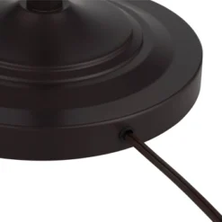 360 Lighting Carter Traditional 3 Piece Floor Table Lamp Set Bronze Metal Oatmeal Drum Shade For Bedroom Living Room Bedside Nightstand Office House -360 Lighting GUEST 7421af30 2aa7 464a a6ed f5c799f61e35