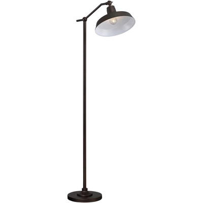 360 Lighting Rustic Downbridge Floor Lamp With USB Charging Port 61" Tall Satin Bronze Metal Dome Shade Living Room Reading House 9 360 Lighting Rustic Downbridge Floor Lamp With USB Charging Port 61" Tall Satin Bronze Metal Dome Shade Living Room Reading House - Image 7