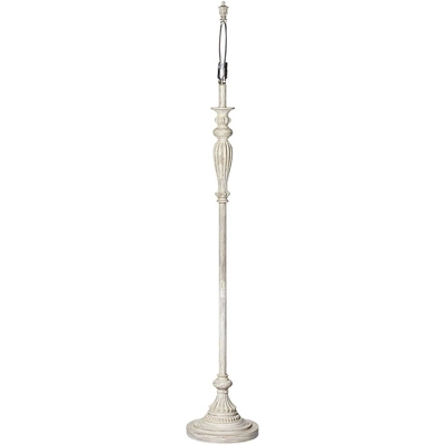 360 Lighting Vintage Shabby Chic Floor Lamp Base 60" Tall Antique White Washed For Living Room Reading Bedroom Office 5 360 Lighting Vintage Shabby Chic Floor Lamp Base 60" Tall Antique White Washed For Living Room Reading Bedroom Office - Image 3