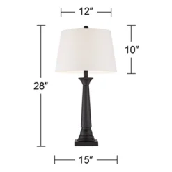 360 Lighting Dolbey Rustic Farmhouse Table Lamps 28" Tall Set Of 2 Bronze Off White Drum Shade For Bedroom Living Room Bedside Nightstand Office House 14 360 Lighting Dolbey Rustic Farmhouse Table Lamps 28" Tall Set Of 2 Bronze Off White Drum Shade For Bedroom Living Room Bedside Nightstand Office House -360 Lighting GUEST 7d0981f3 a90b 4895 b3d6 4c90beb28423