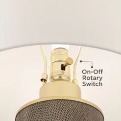 360 Lighting Gilson Modern Table Lamps 24 1/2" High Set Of 2 Gray Glaze Ceramic White Drum Shade For Bedroom Living Room Bedside Nightstand Office 12 360 Lighting Gilson Modern Table Lamps 24 1/2" High Set Of 2 Gray Glaze Ceramic White Drum Shade For Bedroom Living Room Bedside Nightstand Office -360 Lighting GUEST 84fe4c40 0933 4eec 989d 52935f9b0341