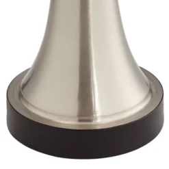 360 Lighting Seymore Modern Touch Table Lamps Set Of 2 26" High Silver LED With USB Charging Port Blue Shirred Shade For Bedroom Living Room Kids Desk -360 Lighting GUEST 85f1e0a1 093f 4a96 a5d8 697925148cfc