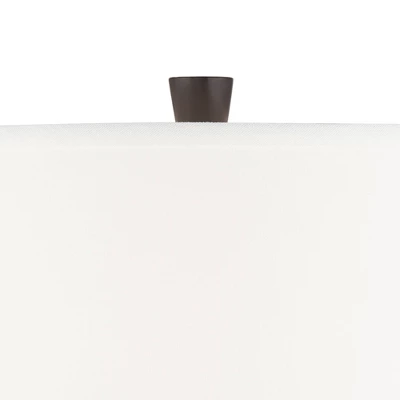 360 Lighting Anna Modern Coastal Table Lamps 27 1/4" Tall Set Of 2 Beige White Tapered Drum Shade For Bedroom Living Room Bedside Nightstand Office 5 360 Lighting Anna Modern Coastal Table Lamps 27 1/4" Tall Set Of 2 Beige White Tapered Drum Shade For Bedroom Living Room Bedside Nightstand Office - Image 3