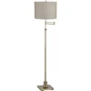 360 Lighting Chic Style Swing Arm Adjustable Floor Lamp 70" Tall Antique Brass Gray Drum Shade For Living Room Reading House Bedroom -360 Lighting GUEST 891147b8 0717 4a3b af23 7557fe41adef