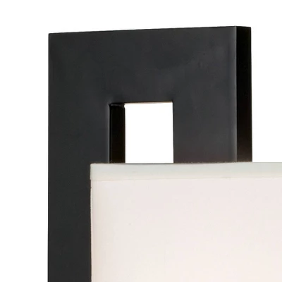 360 Lighting Floating Square 20 1/2" High Small Rectangular Modern Accent Table Lamp Pull Chain Black Metal Single White Shade Living Room Bedroom 4 360 Lighting Floating Square 20 1/2" High Small Rectangular Modern Accent Table Lamp Pull Chain Black Metal Single White Shade Living Room Bedroom - Image 2