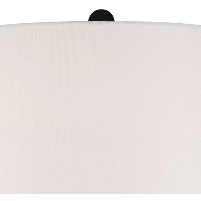 360 Lighting San Carlos Modern Coastal Table Lamp 29 1/2" Tall Ivory Rope Wicker White Fabric Drum Shade For Bedroom Living Room Bedside Nightstand 4 360 Lighting San Carlos Modern Coastal Table Lamp 29 1/2" Tall Ivory Rope Wicker White Fabric Drum Shade For Bedroom Living Room Bedside Nightstand - Image 2