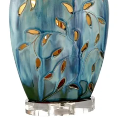 360 Lighting Devan Modern Table Lamp 24 1/2" High Blue Ceramic With LED Nightligh White Oval Shade For Bedroom Living Room Bedside Nightstand Office 13 360 Lighting Devan Modern Table Lamp 24 1/2" High Blue Ceramic With LED Nightligh White Oval Shade For Bedroom Living Room Bedside Nightstand Office -360 Lighting GUEST 92abb717 d2fd 403a 9104 b666c47e061c