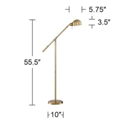 360 Lighting Traditional Pharmacy Floor Lamp With USB Charging Port 55" Tall Brass Dome Shade Adjustable Arm For Living Room Reading 17 360 Lighting Traditional Pharmacy Floor Lamp With USB Charging Port 55" Tall Brass Dome Shade Adjustable Arm For Living Room Reading -360 Lighting GUEST 93310f5f c54c 4d83 a526 92e3f64ea8e5