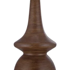 360 Lighting Mid Century Modern Table Lamps 24" High Set Of 2 Walnut Faux Wood Brass Off White Drum Shade For Bedroom Living Room House Home Bedside -360 Lighting GUEST 9585e39a ab44 4ccd 9146 815dc916ffbd