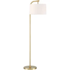 360 Lighting Modern Art Deco Arc Floor Lamp 64" Tall Warm Gold Metal White Fabric Drum Shade For Living Room Reading Family Bedroom Office House Home 15 360 Lighting Modern Art Deco Arc Floor Lamp 64" Tall Warm Gold Metal White Fabric Drum Shade For Living Room Reading Family Bedroom Office House Home -360 Lighting GUEST 95aa84f7 6ecd 4104 b4d0 b21cdb583442