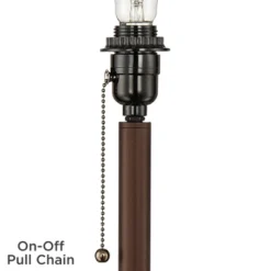 360 Lighting Caper Modern Floor Lamps With Tray Table 60 1/2" Tall Set Of 2 Bronze USB And Outlet Off White Fabric Drum Shade For Living Room Bedroom -360 Lighting GUEST 99bab571 4dc8 420c 8cdf fbdbe0be00db