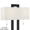 360 Lighting Neil Modern Table Lamp With Clear Riser 26" High Black With USB Charging Port White Rectangular Shade For Bedroom Living Room House Desk -360 Lighting GUEST 9a966062 30dd 4363 a893 babdcf7a128f 2