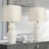 360 Lighting Modern Table Lamps 26" High Set Of 2 White Gourd Fabric Tapered Drum Shade For Bedroom Living Room House Home Bedside Nightstand Office 1 360 Lighting Modern Table Lamps 26" High Set Of 2 White Gourd Fabric Tapered Drum Shade For Bedroom Living Room House Home Bedside Nightstand Office -360 Lighting GUEST 9ef77d5c 1c0a 4f23 8a3a e78111df6f67