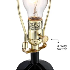 360 Lighting Marcel Industrial Table Lamps 24 1/4" High Set Of 2 Black With USB Charging Port And Nightlight LED Cream Shade For Bedroom Bedside Desk 11 360 Lighting Marcel Industrial Table Lamps 24 1/4" High Set Of 2 Black With USB Charging Port And Nightlight LED Cream Shade For Bedroom Bedside Desk -360 Lighting GUEST a2307e8f 3faf 448c a0fd 7ffba43a7510 2