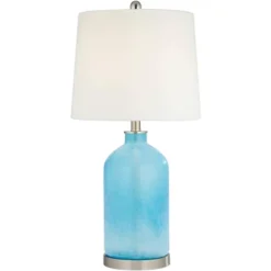 360 Lighting Modern Table Lamps 27 3/4" Tall Set Of 2 With USB Charging Port Blue Glass White Drum Shade For Living Room Bedroom 17 360 Lighting Modern Table Lamps 27 3/4" Tall Set Of 2 With USB Charging Port Blue Glass White Drum Shade For Living Room Bedroom -360 Lighting GUEST a296ef56 8ccf 47d5 a514 a36b9f08d5ac
