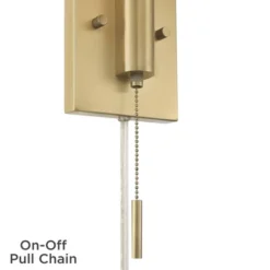 360 Lighting Luca Modern Swing Arm Wall Lamp Warm Brass Metal Plug-in Light Fixture Up Down White Fabric Shade For Bedroom Bedside Living Room Reading -360 Lighting GUEST a322c691 62ad 4d26 8462 4b1e43155166