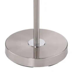 360 Lighting Caper Modern Floor Lamp With Tray Table 60 1/2" Tall Brushed Nickel USB And AC Power Outlet Off White Fabric Drum Shade For Living Room -360 Lighting GUEST a37a1355 d2ff 4397 a5c4 91b36b689c49