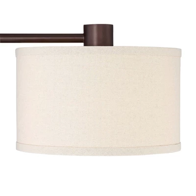 360 Lighting Colby Modern Desk Lamp 21" High Bronze With USB And AC Power Outlet In Base White Linen Drum Shade For Bedroom Living Room Office Family 8 360 Lighting Colby Modern Desk Lamp 21" High Bronze With USB And AC Power Outlet In Base White Linen Drum Shade For Bedroom Living Room Office Family - Image 6