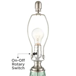 360 Lighting Julia 26 3/8" Tall Modern Coastal Table Lamps Set Of 2 Seafoam Green Glass Living Room Bedroom Bedside Nightstand House Off-White Shade -360 Lighting GUEST a6be20f6 c3b1 45ac a643 ffbda47c5dc4 1