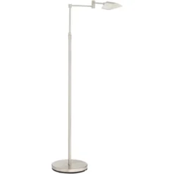 360 Lighting Zema Traditional Pharmacy Floor Lamp 49 1/2" Tall Brushed Nickel LED Adjustable Swing Arm For Living Room Reading Bedroom Offic -360 Lighting GUEST a919cef6 e501 4554 b4f4 a8905dbfb595