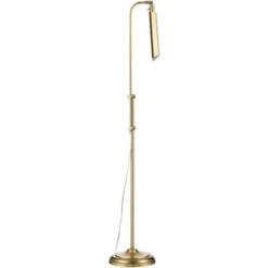 360 Lighting Culver Traditional Pharmacy Floor Lamp Standing 57" Tall Plated Aged Brass LED Adjustable Metal Shade For Living Room Reading Bedroo -360 Lighting GUEST ace5a5cc ed8d 4d25 b989 7b92ee95bb03