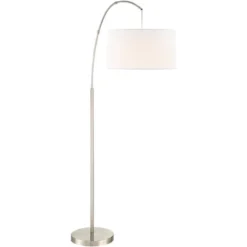 360 Lighting Cora Modern Arc Floor Lamp Standing 72" Tall Brushed Nickel Metal White Linen Drum Shade For Living Room Reading Bedroom Office House 15 360 Lighting Cora Modern Arc Floor Lamp Standing 72" Tall Brushed Nickel Metal White Linen Drum Shade For Living Room Reading Bedroom Office House -360 Lighting GUEST af2b9c09 acef 49d0 baca 7937f4a3c2ed