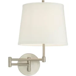 360 Lighting Oray Modern Swing Arm Wall Lamps Set Of 2 Brushed Nickel Plug-in Light Fixture Off White Cotton Drum Shade For Bedroom Living Room House 13 360 Lighting Oray Modern Swing Arm Wall Lamps Set Of 2 Brushed Nickel Plug-in Light Fixture Off White Cotton Drum Shade For Bedroom Living Room House -360 Lighting GUEST b554e4a7 3bf9 4dfd a4c6 fd1536af7cd3
