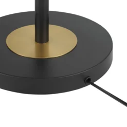 360 Lighting Rayna Mid Century Modern Downbridge Floor Lamp 61 1/2" Tall Black Gold Metal Off White Linen Drum Shade For Living Room Reading Bedroom 13 360 Lighting Rayna Mid Century Modern Downbridge Floor Lamp 61 1/2" Tall Black Gold Metal Off White Linen Drum Shade For Living Room Reading Bedroom -360 Lighting GUEST b5e6e322 bb5a 48dc b63e d136b9253ef4