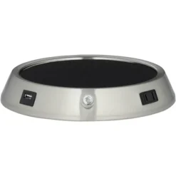 360 Lighting Modern Table Lamp With Dimmable USB And AC Power Outlet Workstation Base 24.5" High Brushed Nickel Droplet White Shade Bedroom Desk -360 Lighting GUEST b79c6513 e687 489a ac57 65de5ec4e1da