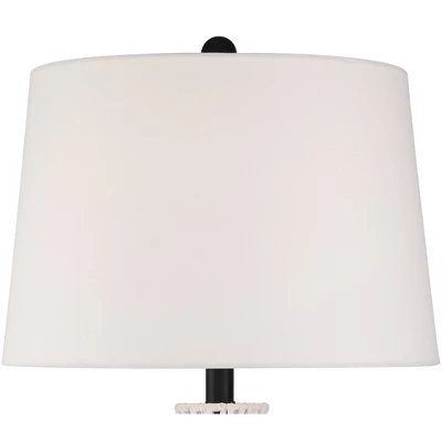 360 Lighting San Carlos Modern Coastal Table Lamp 29 1/2" Tall Ivory Rope Wicker White Fabric Drum Shade For Bedroom Living Room Bedside Nightstand 5 360 Lighting San Carlos Modern Coastal Table Lamp 29 1/2" Tall Ivory Rope Wicker White Fabric Drum Shade For Bedroom Living Room Bedside Nightstand - Image 3