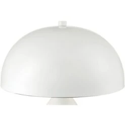 360 Lighting Felix Modern Accent Table Lamps 19" High Set Of 2 White Metal Mushroom Dome Shade For Bedroom Living Room Bedside Nightstand Office Kids -360 Lighting GUEST b8539137 c4c7 468d 8478 41794a40355d