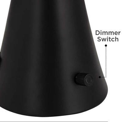 360 Lighting Karl Modern Table Lamps 28 1/4" Tall Set Of 2 Black Metal With USB And AC Power Outlet In Base White Drum Shade For Bedroom Living Room 7 360 Lighting Karl Modern Table Lamps 28 1/4" Tall Set Of 2 Black Metal With USB And AC Power Outlet In Base White Drum Shade For Bedroom Living Room - Image 5