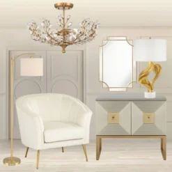 360 Lighting Modern Downbridge Floor Lamp 61 1/2" Tall Warm Gold Metal Off-White Linen Drum Shade For Living Room Reading Bedroom 16 360 Lighting Modern Downbridge Floor Lamp 61 1/2" Tall Warm Gold Metal Off-White Linen Drum Shade For Living Room Reading Bedroom -360 Lighting GUEST bdb621a2 4421 4264 89f4 bd59390d7e6e