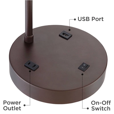 360 Lighting Colby Bronze USB Desk Lamps Set Of 2 With Smart Socket 6 360 Lighting Colby Bronze USB Desk Lamps Set Of 2 With Smart Socket - Image 4