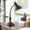 360 Lighting Breck Desk Table Lamp 17" High Dark Bronze Metal Adjustable Gooseneck Arm For Bedroom Bedside Nightstand Office Kids Family House Home -360 Lighting GUEST c6b49da7 912b 442d a66e 6f5c8d9d706d
