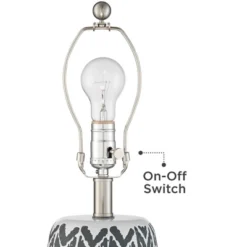 360 Lighting Modern Accent Table Lamps 23 1/2" High Set Of 2 White Gray Ceramic White Fabric Drum Shade Decor For Bedroom Living Room 10 360 Lighting Modern Accent Table Lamps 23 1/2" High Set Of 2 White Gray Ceramic White Fabric Drum Shade Decor For Bedroom Living Room -360 Lighting GUEST c8a8304e c564 4d5d 8cba 09704303d4a5