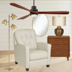 360 Lighting Aaron Mid Century Modern Tree Floor Lamp 64" Tall Aged Brass 3 Light Adjustable Dome Shade For Living Room Reading Bedroom Office House -360 Lighting GUEST ca217acf 790a 4aed af64 9a458e756162