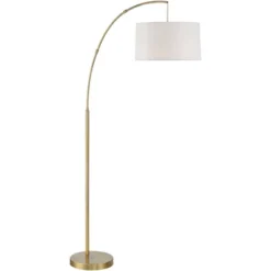 360 Lighting Modern Arc Floor Lamp With USB Charging Port 72" Tall Brass White Linen Drum Shade For Living Room Reading House Home 16 360 Lighting Modern Arc Floor Lamp With USB Charging Port 72" Tall Brass White Linen Drum Shade For Living Room Reading House Home -360 Lighting GUEST cb413bec 3a8e 40d5 be92 1f87a1d10e9b