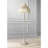360 Lighting Vintage Shabby Chic Floor Lamp 60" Tall Antique White Cream Scallop Fabric Dome Shade Fringe For Living Room Reading Bedroom -360 Lighting GUEST d24a3988 68ea 4318 af63 75e9f19a4efb