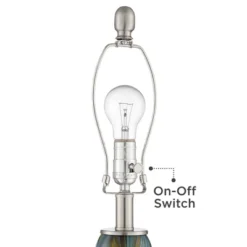 360 Lighting Azure Modern Table Lamps 29 1/2" Tall Set Of 2 Blue Brown Art Glass White Fabric Drum Shade For Bedroom Living Room Bedside Nightstand 11 360 Lighting Azure Modern Table Lamps 29 1/2" Tall Set Of 2 Blue Brown Art Glass White Fabric Drum Shade For Bedroom Living Room Bedside Nightstand -360 Lighting GUEST d369f549 b0b0 48f4 b354 b64b111347e2