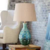 360 Lighting Mid Century Modern Table Lamp Vase 26.5" High Teal Handmade Tan Linen Tapered Drum Shade For Living Room Family Bedroom (Color May Vary) 1 360 Lighting Mid Century Modern Table Lamp Vase 26.5" High Teal Handmade Tan Linen Tapered Drum Shade For Living Room Family Bedroom (Color May Vary) -360 Lighting GUEST d3852202 51c3 4142 b33e ea1a934efa57