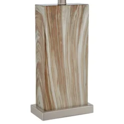 360 Lighting Connie Modern Table Lamps Set Of 2 25" High Brown Faux Marble With USB Charging Port White Rectangular Shade For Living Room Office Desk -360 Lighting GUEST d485e624 beb3 4205 892a bce5b270ff37