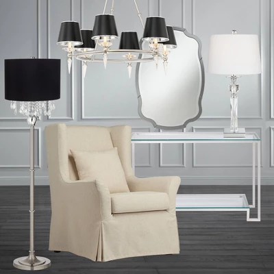 360 Lighting Modern Floor Lamp 62.5" Tall Satin Steel Chrome Crystal Chandelier Black Fabric Drum Shade For Living Room Reading Bedroom 3 360 Lighting Modern Floor Lamp 62.5" Tall Satin Steel Chrome Crystal Chandelier Black Fabric Drum Shade For Living Room Reading Bedroom