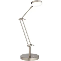 360 Lighting Xenos Modern Desk Lamp 20" High Satin Nickel With USB Charging Port LED Adjustable Arm White Head For Bedroom Living Room Bedside Reading -360 Lighting GUEST decffb6a 2e8d 47a3 aed3 dc2bad1470f4