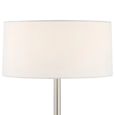 360 Lighting Andre Modern Table Lamps Set Of 2 With Square Risers 28 1/4" Tall Silver Metal USB And AC Power Outlet In Base White Drum Shade For Desk 3 360 Lighting Andre Modern Table Lamps Set Of 2 With Square Risers 28 1/4" Tall Silver Metal USB And AC Power Outlet In Base White Drum Shade For Desk