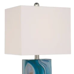 360 Lighting Connie Modern Table Lamps 25" High Set Of 2 Blue Faux Marble With USB Charging Ports LED White Shade For Bedroom Living Room House Desk 14 360 Lighting Connie Modern Table Lamps 25" High Set Of 2 Blue Faux Marble With USB Charging Ports LED White Shade For Bedroom Living Room House Desk -360 Lighting GUEST e55880b0 6b81 410b ac54 2e737bd6f89a