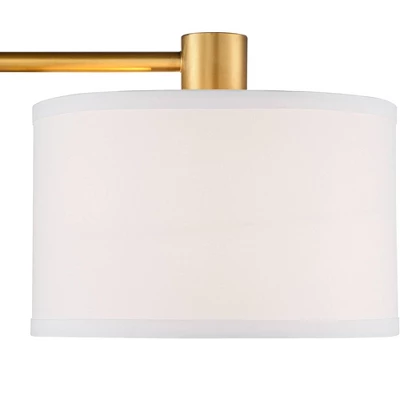 360 Lighting Colby Modern Desk Lamp 21" High Antique Gold With USB And AC Power Outlet In Base White Linen Drum Shade For Bedroom Living Room Desk 7 360 Lighting Colby Modern Desk Lamp 21" High Antique Gold With USB And AC Power Outlet In Base White Linen Drum Shade For Bedroom Living Room Desk - Image 5