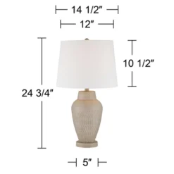 360 Lighting Rupert Rustic Farmhouse Table Lamp 24 3/4" High Beige Hammered Off White Linen Drum Shade For Bedroom Living Room Bedside Nightstand Home 16 360 Lighting Rupert Rustic Farmhouse Table Lamp 24 3/4" High Beige Hammered Off White Linen Drum Shade For Bedroom Living Room Bedside Nightstand Home -360 Lighting GUEST efc890cd e62c 40f7 a6b5 9e7e94f293fd