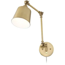 360 Lighting Mendes Modern Swing Arm Wall Lamps Set Of 2 Brass Gold Plug-in Light Fixture Metal Shade For Bedroom Bedside Living Room Reading House 16 360 Lighting Mendes Modern Swing Arm Wall Lamps Set Of 2 Brass Gold Plug-in Light Fixture Metal Shade For Bedroom Bedside Living Room Reading House -360 Lighting GUEST f0c7f3a1 8c3a 4385 9a0f fcb219c946b4